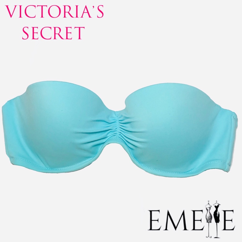 Victoria’s Secret Aqua strapless Swim Top 34C